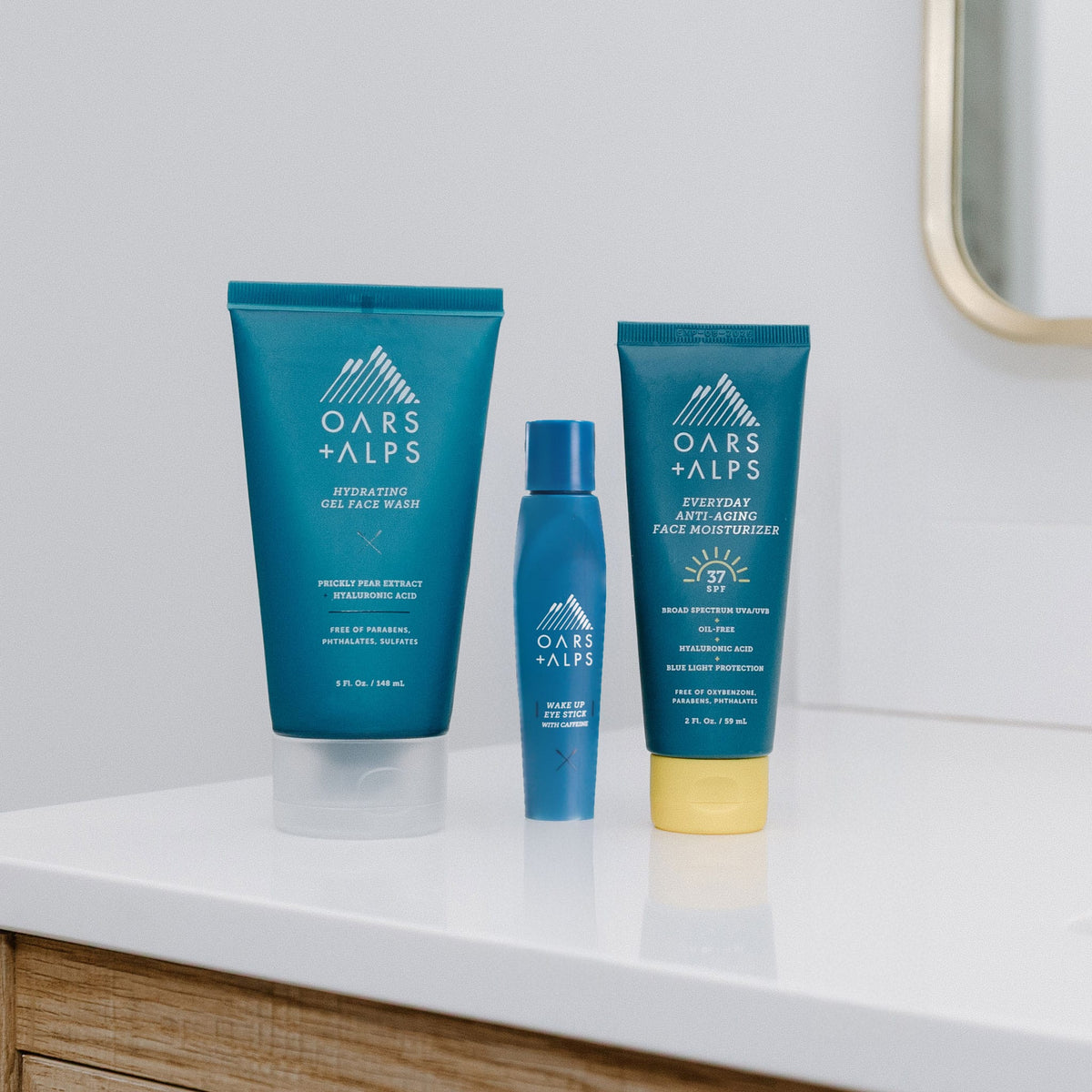Men's Starter Kit: Gel Face Wash, Wake Up Eye Stick & SPF Moisturizer
