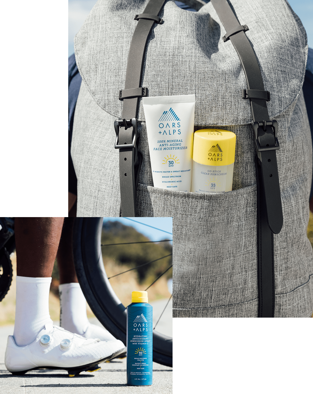 Ingredients List for The Oars + Alps Sunscreen Products