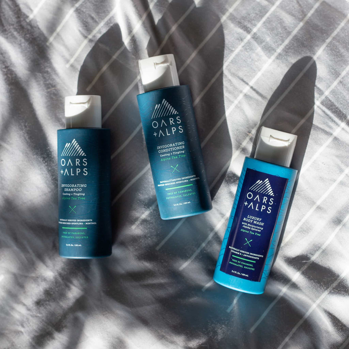 Travel Shower Kit | Men's Travel Shampoo & Conditioner | Oars + Alps