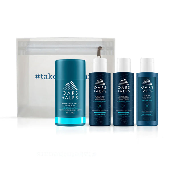 Travel Kit: Travel Shampoo, Conditioner, Body Wash + Deodorant – Oars + Alps