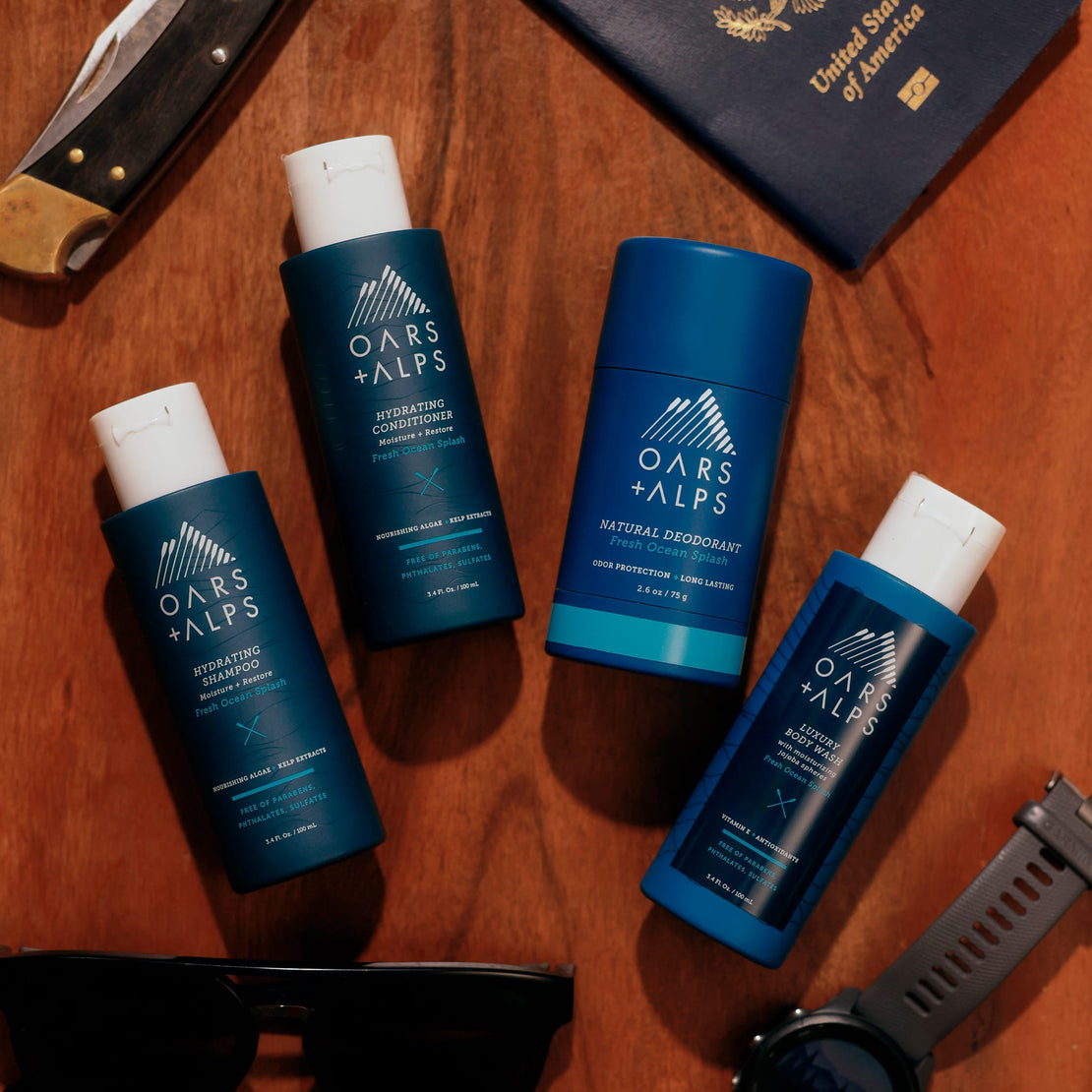 Travel Kit: Travel Shampoo, Conditioner, Body Wash + Deodorant